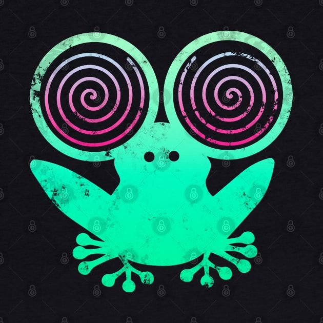 Hypnotic Abstract Frog - Green by Scailaret